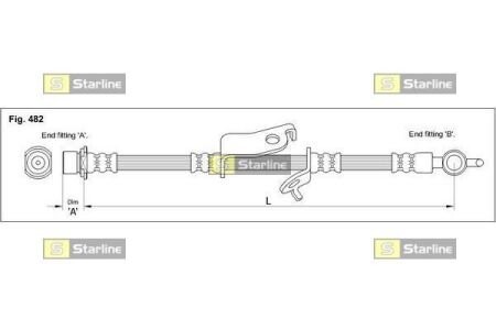 Гальмівний шланг starline ha st.1183