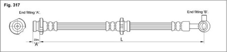 Гальмівний шланг starline ha st.1206