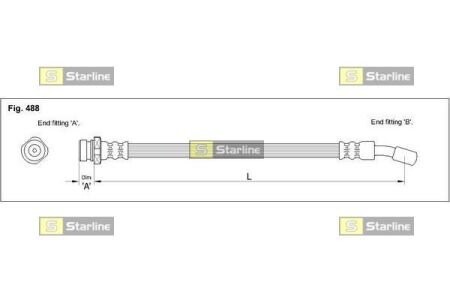 Гальмівний шланг starline ha st.1224