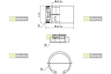 Підшипник колісний starline lo 00962