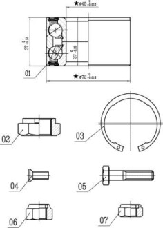 Підшипник колісний starline lo 01491