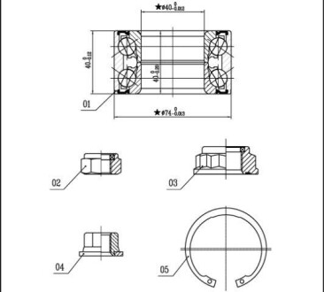 Підшипник колісний OCTAVIA I starline lo 03455