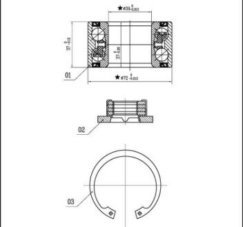 Подшипник колесный starline lo 03530