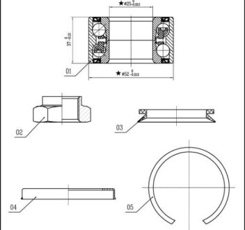 Підшипник колісний starline lo 03556