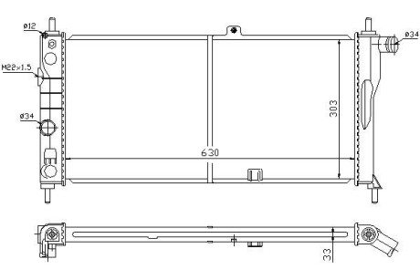 Радіатор охолодження starline ol2064