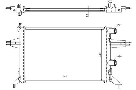 Радіатор охолодження starline ol2257