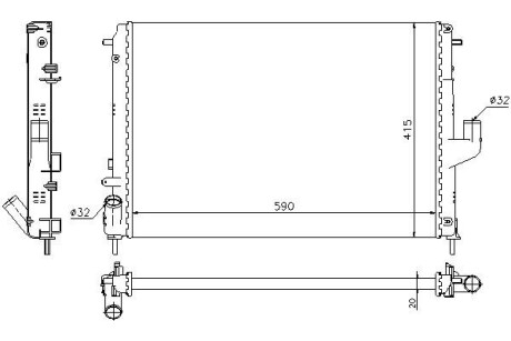 Радіатор охолодження starline rta2478