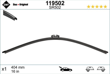 Щітка склоочисника (задня) (400mm) VW T5/Caddy III (Valeo) swf 119502