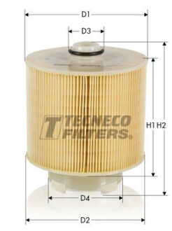 Фільтр повітряний Audi A6 2.4, 2.8FSI, 3.2FSI, 4.2 tecneco ar10216 (фото 1)