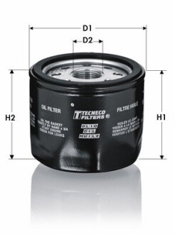 Фільтр масляний (h=74,5-76mm) tecneco ol2201