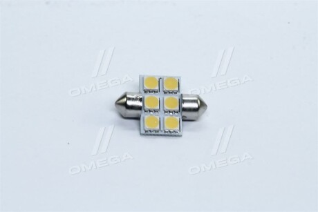 Лампа LED Софітні C5W 24V T11x31-S8.5 (6 SMD size5050) WARM WHITE <> tempest tmp09t1124v