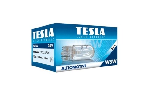 Автолампа Standard W5W W2, 1x9, 5d 5 W прозора tesla b65202