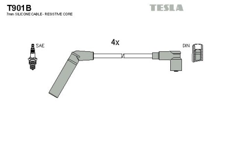 Провода высоковольтные, комплект Mitsubishi Colt v 1.5 (99-03) BLATNA tesla t901B