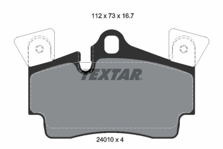 Колодки тормозные textar 2401001