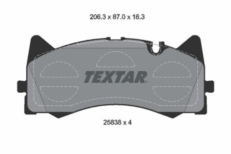 Комплект тормозных колодок textar 2583801