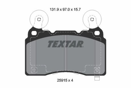 Комплект тормозных колодок textar 2591501 (фото 1)