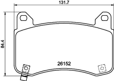 Колодки гальмівні (передні) Tesla Model 3 17-/ Model Y 19- (Brembo) Q+ textar 2615201