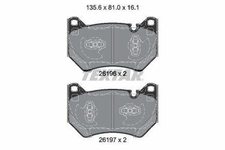 Колодки гальмівні (передні) Audi Q5 19- (Brembo) textar 2619601