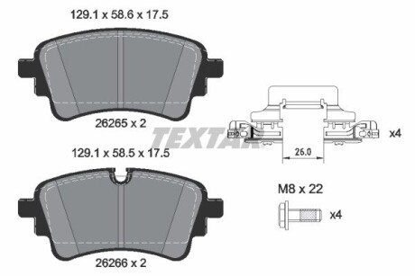 Гальмівні колодки, дискові textar 2626501