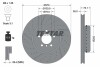 Диск тормозной (передний) BMW 3 (F30/F80)/4 (F32/F82) 11- (370x30) (с прорезью) (вент.) PRO+ textar 92265425 (фото 8)