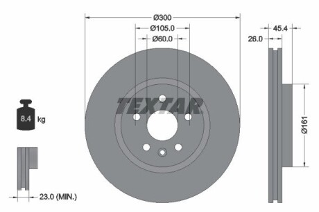 Диск тормозной textar 92277203