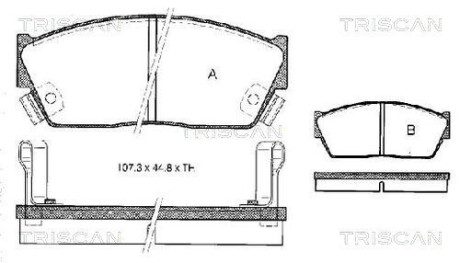 Колодки тормозные передние triscan 811010080