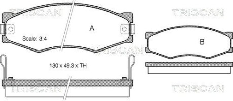 Колодки тормозные передние triscan 811014103