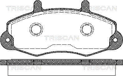 Колодки тормозные передние triscan 811016969