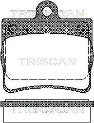 Колодки тормозные задние triscan 811023016