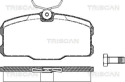 Колодки тормозные передние triscan 811023035