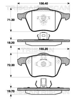 Колодки гальмівні передні triscan 811027010