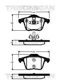 Колодки тормозные задние triscan 811027011