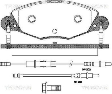 Колодки тормозные передние triscan 811028018