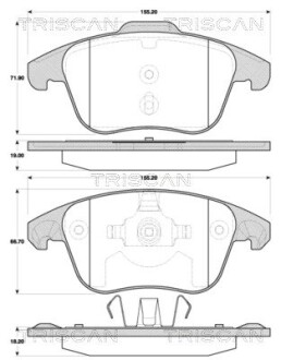 Колодки гальмівні передні triscan 811038006