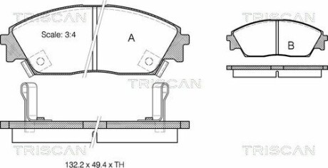 Колодки гальмівні передні triscan 811040885