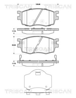 Колодки тормозные передние triscan 811043031