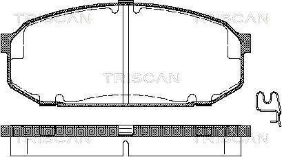 Тормозные колодки передние mazda 323 2.0 v6 94-98 triscan 811050187