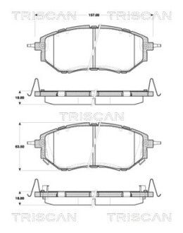 Колодки гальмівні передні triscan 811068182