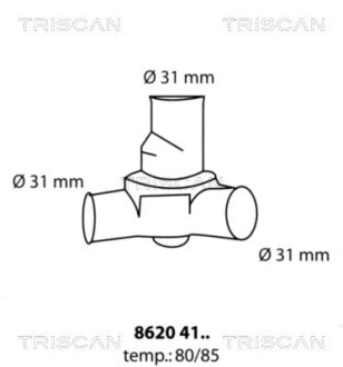 Термостат triscan 86204180 (фото 1)