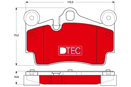 Гальмівні колодки, дискові trw gdb1653dte