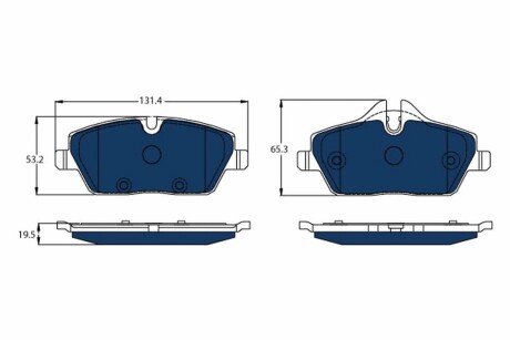 Тормозные колодки, дисковые trw gdb2038bte (фото 1)