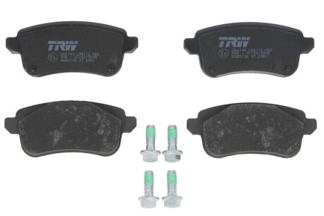Комплект гальмівних колодок trw gdb2136