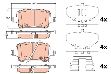 Гальмівні колодки, дискові trw gdb2184