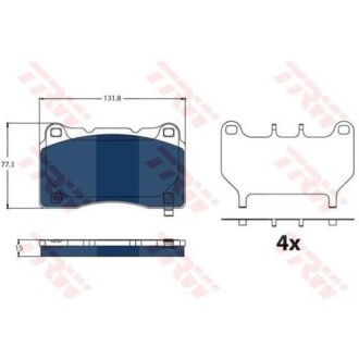 Тормозные колодки, дисковые trw gdb2198bte (фото 1)