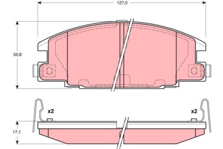 Тормозные колодки, дисковые trw gdb3161