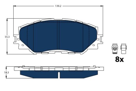 Тормозные колодки, дисковые trw gdb3425bte (фото 1)