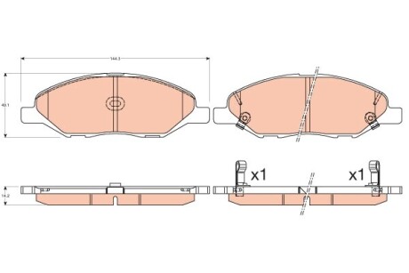 Гальмівні колодки trw gdb3577