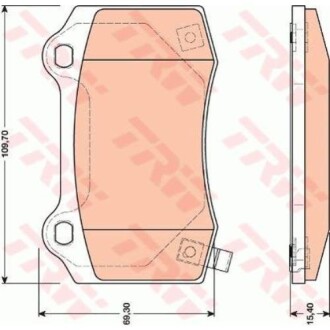 Тормозные колодки, дисковые trw gdb4171