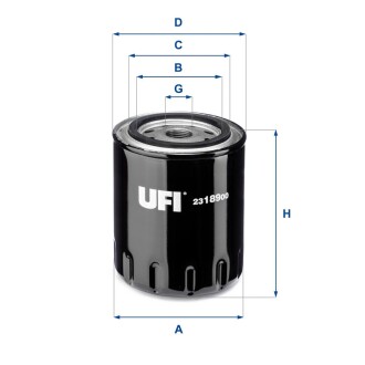 Фільтр масляний ufi 23.189.00