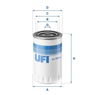 Масляний фільтр ufi 23.198.00